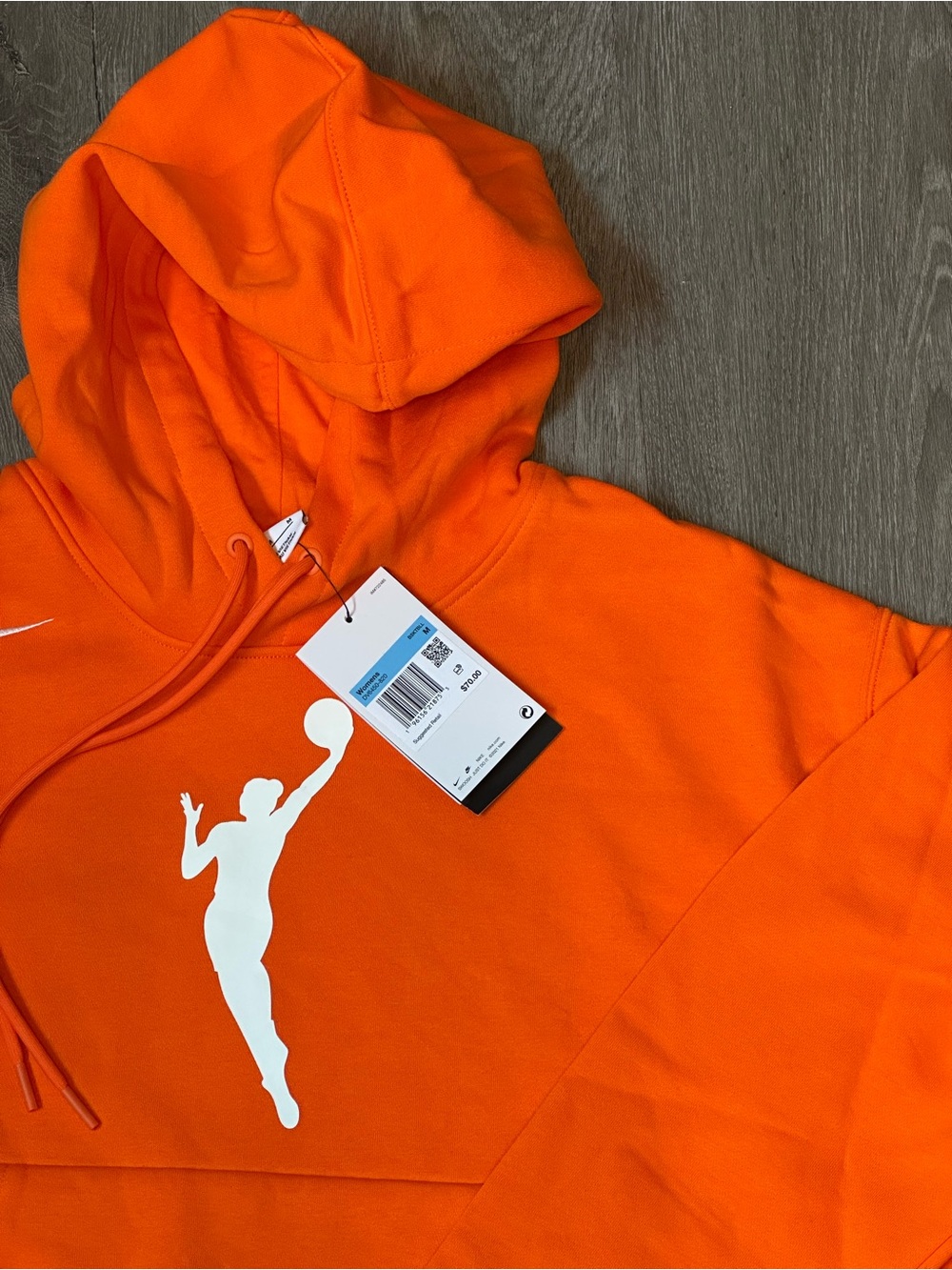 Nike | Women’s Size M | Orange WNBA Logo Cropped Hoodie - NWT!